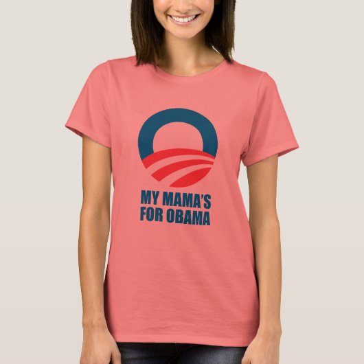 Pro-Obama - MIJN MAMA IS VOOR OBAMA T-shirt (Voorkant)