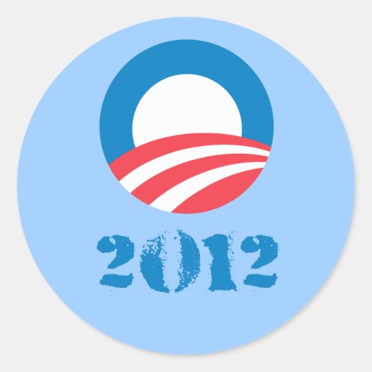Pro-Obama - OBAMA 2012 VERWIJDERD Ronde Sticker (Voorkant)