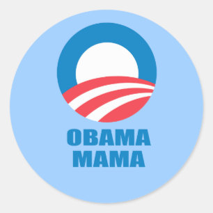 Pro-Obama - OBAMA MAMA Ronde Sticker
