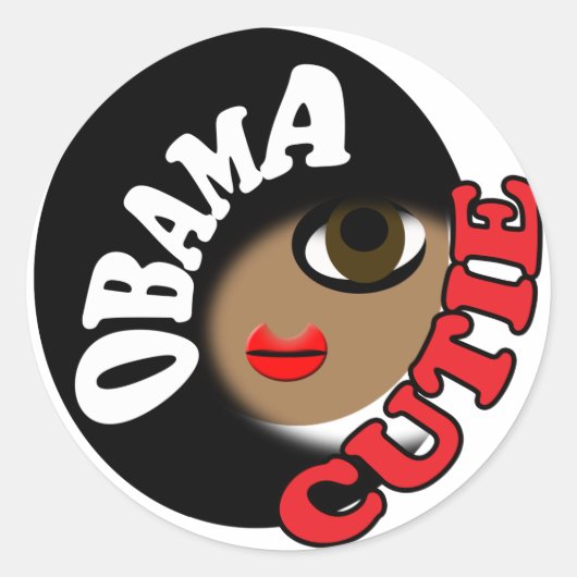 Pro Obama Ronde Sticker (Voorkant)