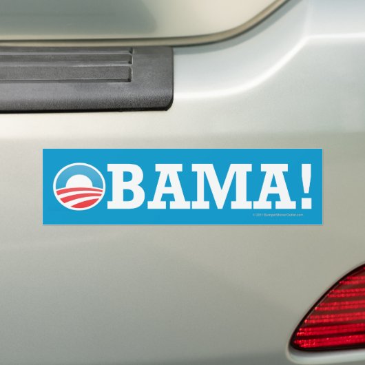 Pro-Obama sticker OBAMA! (Op auto)
