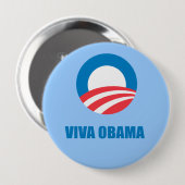 Pro-Obama - VIVA OBAMA Ronde Button 4,0 Cm (Voorkant /achterkant)