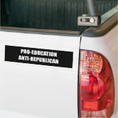 Pro-Onderwijs Anti-Republikeins Bumpersticker (Op Truck)