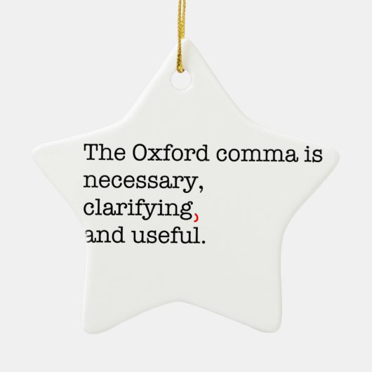 Pro-Oxford Comma Keramisch Ornament (Voorkant)