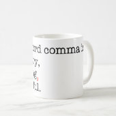 Pro-Oxford Comma Koffiemok (Voorkant rechts)