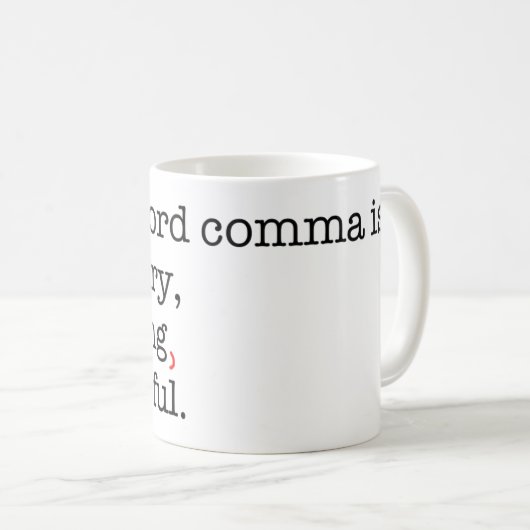 Pro-Oxford Comma Koffiemok (Voorkant rechts)