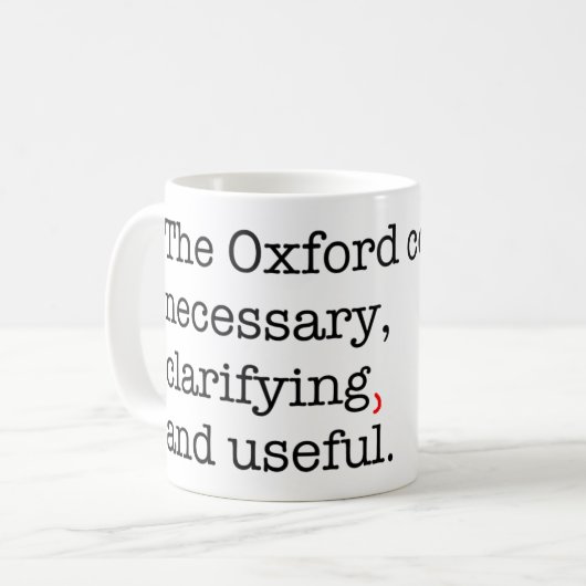 Pro-Oxford Comma Koffiemok (Voorkant links)