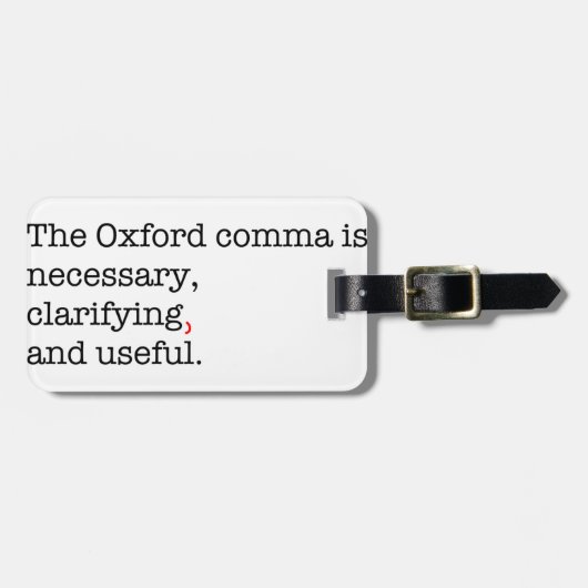 Pro-Oxford komma Bagagelabel (Voorkant horizontaal)