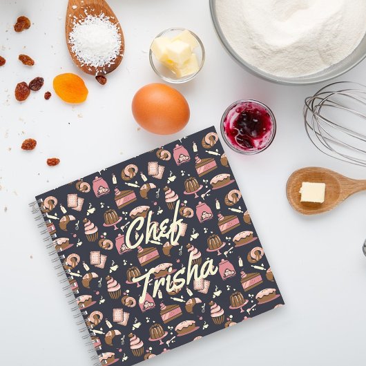 Pro Pastry Chef Iconic Dark Blue•Recipe Notitieboek