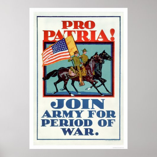 Pro Patria. Lid van het leger (US02096A) Poster (Voorkant)