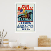 Pro Patria. Lid van het leger (US02096A) Poster (Keuken)