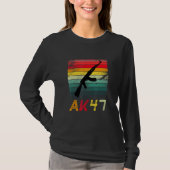 Pro Pistool 2e wijziging AK47 Geweer Retro Sun T-shirt (Voorkant)