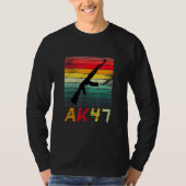 Pro Pistool 2e wijziging AK47 Geweer Retro  Sun T-shirt (Voorkant)