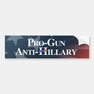 Pro-Pistool Anti-Hillary - wit -.png Bumpersticker