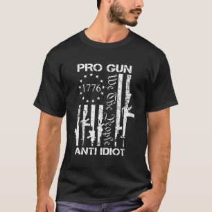 Pro Pistool Anti Idiot 2nd ADT Pro Pistool USA Fla T-shirt