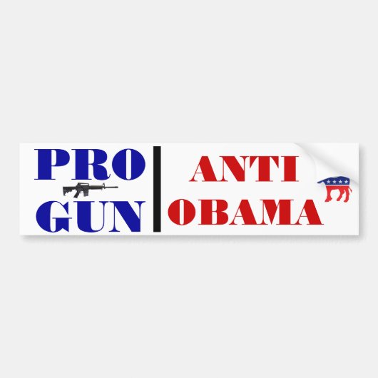 Pro Pistool, Anti-Obama Bumpersticker (Voorkant)