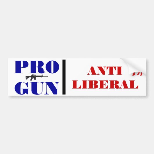 Pro Pistool, antidemocratische Bumpersticker (Voorkant)