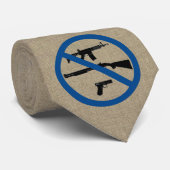 Pro Pistool Control - aangepaste tekst voor beige  Stropdas (Opgerold)