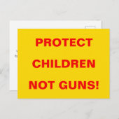 Pro Pistool Control PROTECT KINDEREN NIET PISTOLEN Briefkaart (Voorkant / Achterkant)