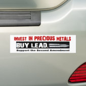 Pro Pistool INVESTEREN IN PRECIES METALEN. BUY LEA Bumpersticker (Op auto)