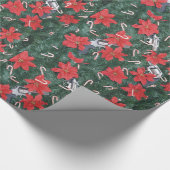 Pro Pistool Kerstmis Poinsettias Cadeaupapier (Hoek)