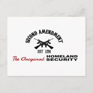 PRO-PISTOOL: ORIGINELE HOMELANDZEKERHEID 2e AMENDE Briefkaart