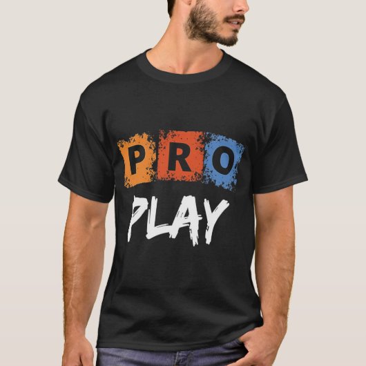 Pro Play Gamer Esports Concurrerend Gaming Ontwerp T-shirt (Voorkant)