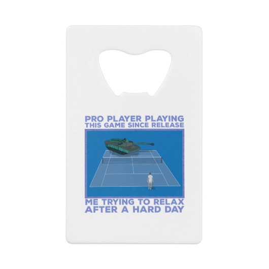 Pro Player die dit spel speelt Creditkaart Flessenopener (Voorkant)