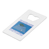 Pro Player die dit spel speelt Creditkaart Flessenopener (Voorkant Gekanteld)