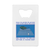 Pro Player die dit spel speelt Creditkaart Flessenopener (Achterkant)