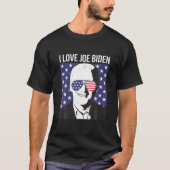 Pro President Joe Biden Usa Vlag Zonnebrillen Ik h T-shirt (Voorkant)