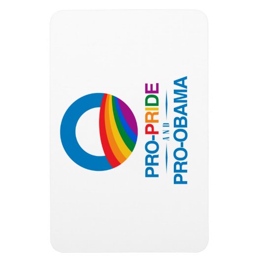 Pro-Pride en Pro-Obama Magneet (Verticaal)