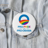 Pro-Pride en Pro-Obama Ronde Button 4,0 Cm (In situ)