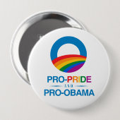 Pro-Pride en Pro-Obama Ronde Button 4,0 Cm (Voorkant /achterkant)