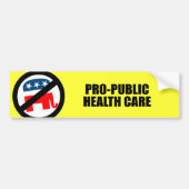 Pro-publieke gezondheidszorg bumpersticker (Voorkant)