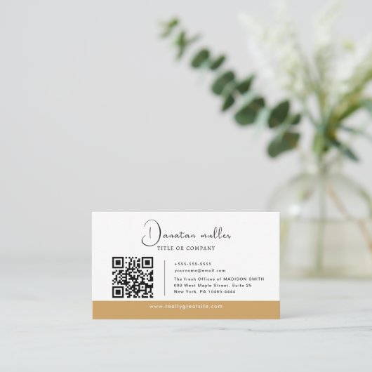 PRO QR Code Zakelijke Logo Visitekaartje (Staand voorkant)