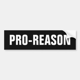 Pro-Reason Bumpersticker