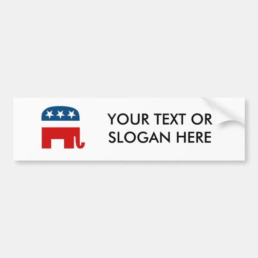 Pro-Republikein/anti-democraat Bumpersticker (Voorkant)