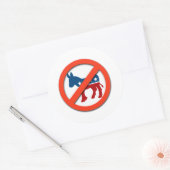 Pro-Republikein/anti-democraat Ronde Sticker (Envelop)
