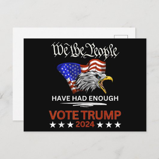 Pro Republikeinse STEM TRUMP 2024 Wij het Volk heb Feestdagenkaart (Voorkant / Achterkant)