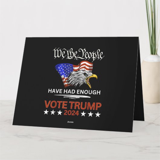 Pro Republikeinse STEM TRUMP 2024 Wij het Volk heb Kaart (Achterkant)