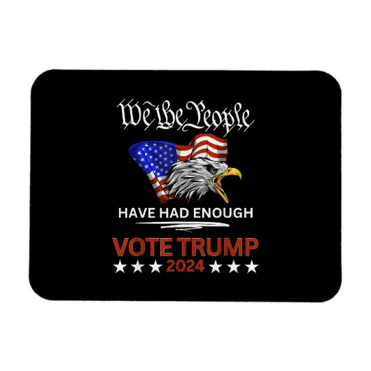 Pro Republikeinse STEM TRUMP 2024 Wij het Volk heb Magneet (Horizontaal)