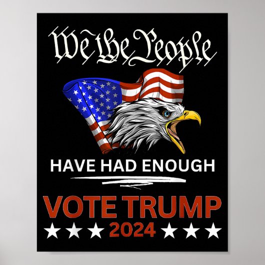 Pro Republikeinse STEM TRUMP 2024 Wij het Volk heb Poster (Voorkant)