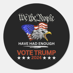 Pro Republikeinse stem Trump 2024 Wij het volk heb Ronde Sticker