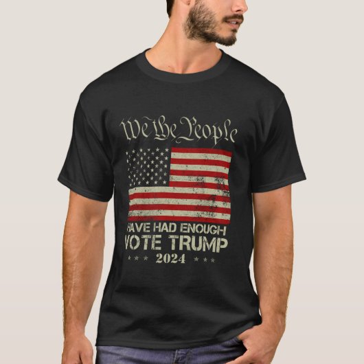 Pro Republikeinse stem Trump 2024 Wij het Volk heb T-shirt (Voorkant)