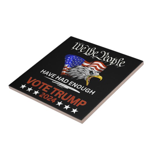 Pro Republikeinse STEM TRUMP 2024 Wij het Volk heb Tegeltje (Zijkant)