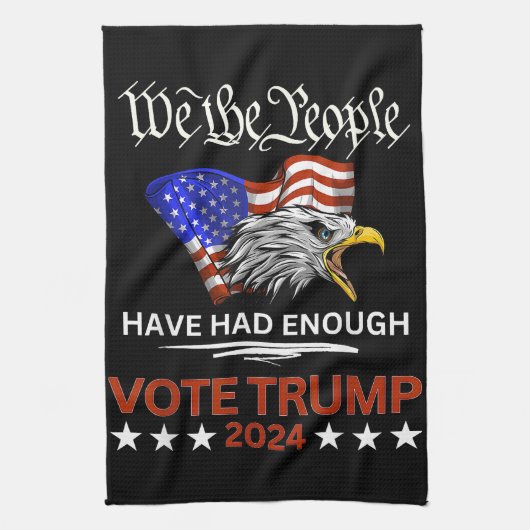 Pro Republikeinse STEM TRUMP 2024 Wij het Volk heb Theedoek (Verticaal)
