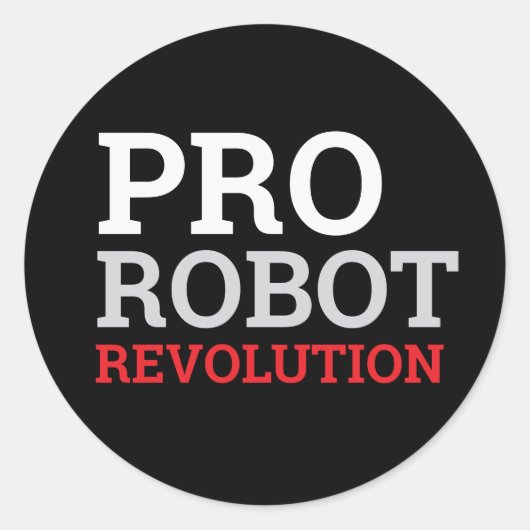 PRO ROBOT RONDE STICKER (Voorkant)