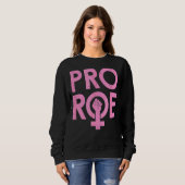 Pro ROE 1973 Pro Choice Symbool Abortus Uterus WOM Trui (Voorkant volledig)