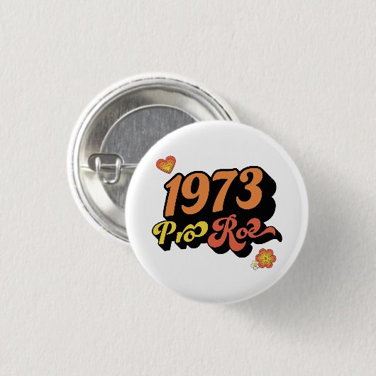 PRO ROE 1973 RONDE BUTTON 3,2 CM (Voorkant /achterkant)